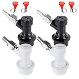 Ball Lock Keg Disconnect Quick Ball Lock MFL Disconnect Flared 5/16” Gas 1/4” Liquid Barbed Stainless...