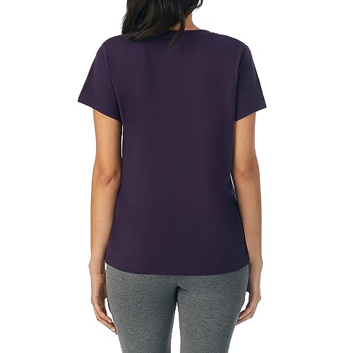 Image of Nautica Womens Sleep Shirt - Lightweight, Breathable Pajama Top - Cotton Knit Jersey V-Neck Sleepwear and Loungewear