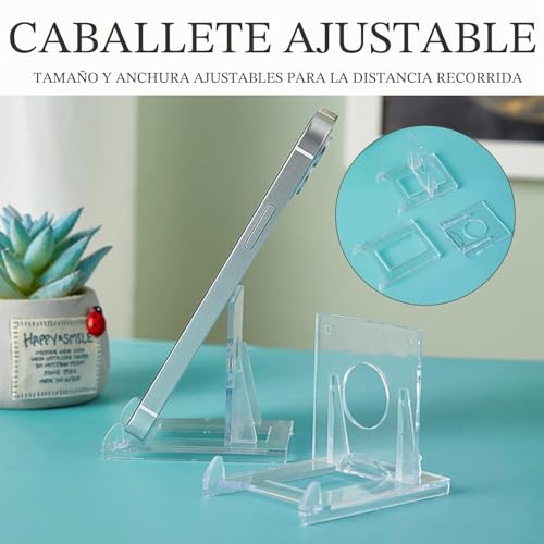 Miniatura 3 de Syeycw 10 Piezas Soporte Platos Decorativos, Soportes Para Placas En Acrílico Transparentes, Caballete De Exhibición Regolabile, Para Platos, Cuadros, Marcos De Fotos, Móviles, Tablets, Tarjetas