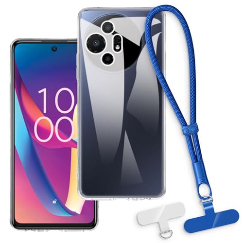 OAGELIM 2-in-1�ی�P�[�X�ƃ��X�g�X�g���b�v TCL 50 XL 5G �Ƃ̌݊������� ���O���\�ȃ��j���[�h�t���d�b�J�o�[�A����~�ߕ����h�~�O���b�v�n���h�� (�N���A + �u���[)