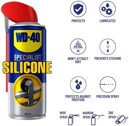 WD-40 441052 Specialist Bundle (1x Dry PTFE Lubricant 400ml, 1x Silicone Lubricant 400ml, 1x Contact Cleaner 400ml)