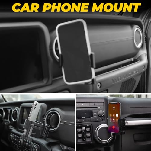 Portavasos y soporte para teléfono Jeep Wrangler JL 2018-2025 miniatura 5