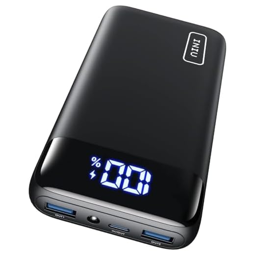 INIU Portable Charger, 20W PD3.0 QC4.0 Fast Charging LED Display 20000mAh Power Bank, Tri-Outputs Battery Pack Compatible with iPhone 12 11 XS X 8 Samsung S20 Google LG iPad Tablet etc. [2021 Version]