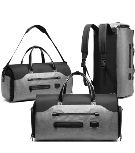 Habrur Duffel Bag 20in Garment Bags for Travel,Carry On Suit Bags for Men,Garment Bag with Shoe Compartment Overnight Bag Travel (Color : A, Size : 52 * 26 * 33cm)3