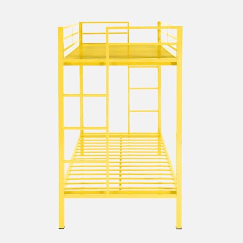 Image of Pilio Twin Over Twin Metal Bunk Bed | Bunk Bed Without Storage for Kids & Adult | Double Decker Bed for Kids Room| Space-Saving Twin Bunk Room| Bunker Bed Frame (Mattress Not Included)