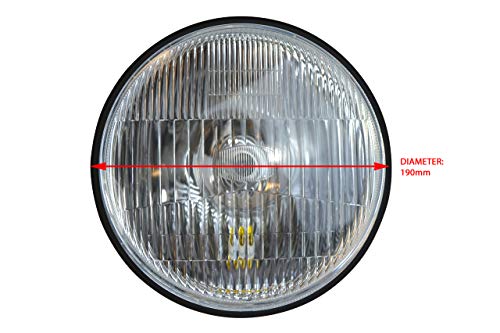 7.5  190mm Nero Opaco Acciaio 12v 55W Omologato