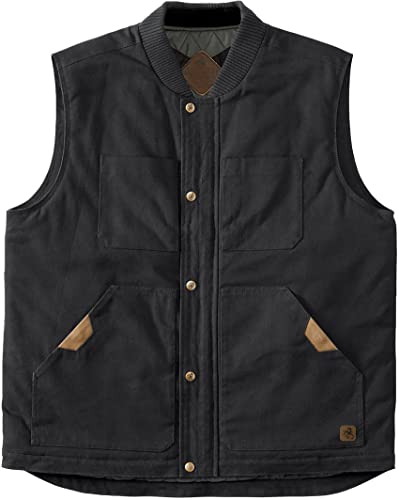 Legendary Whitetails Men's Standard Concealed Carry Canvas Cross Trail Vest, Onyx, X-Large #TOP3