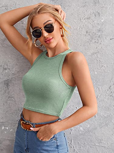Image of Leriya Fashion Women's & Girls' Solid Asymmetrical Round Neck Cotton & Rayon Crop Top