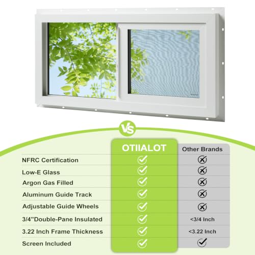 Ventana corredera para renovar el aire del sótano con vidrio templado de doble panel 5