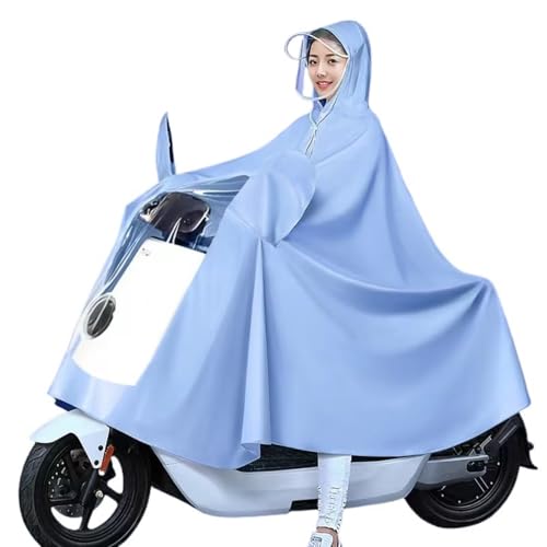 Electric Scooter Rain Poncho, Waterproof Reusable PVC Mobility Scooter Rain Cover, All Round Protection Bicycle Protective Coat, Full Body Rain Coat for Adults Riding