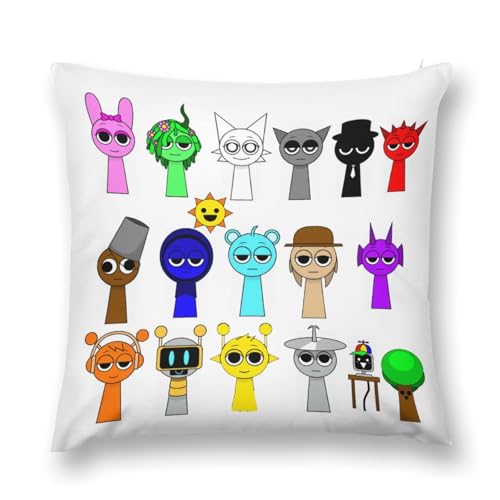 �X�v�����L�[ Sprunki �����`�̖��J�o�[ �N���V�b�N �V���v�� �x�b�h���[�� ���r���O���[�� �z�[�� 18 "x18 "