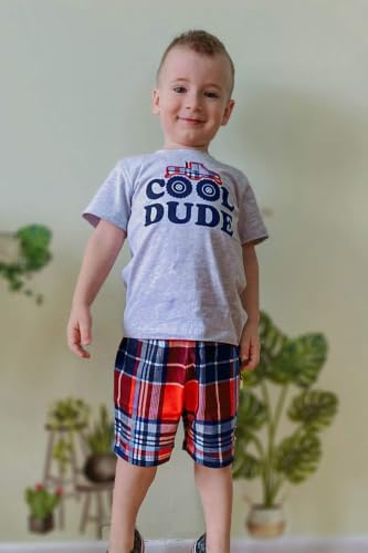 Image of Bumeex Toddler Boy's Short Sleeve T-Shirt and Short Outfit Set 2-7T