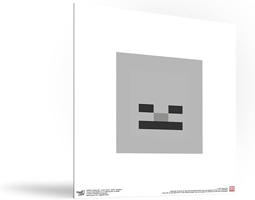 Miniatura 2 de Trends International Gallery Pops Minecraft Pixeles icónicos - Mobs - Arte de pared de esqueleto, versión sin marco, 12 x 12 pulgadas