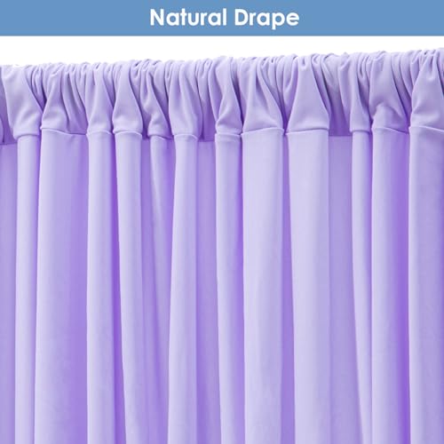 image for ESGOTBME 10x10ft Wrinkle Free Lavender Backdrop Curtain for Parties So