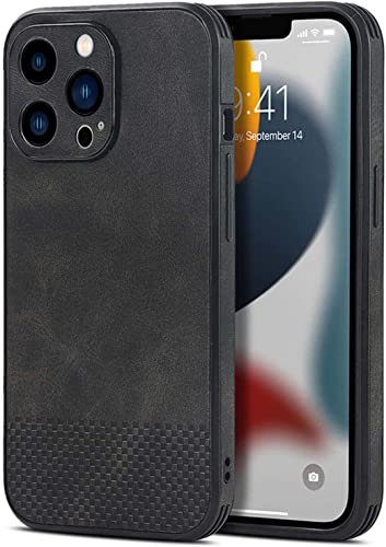 Étui en cuir ultra fin silicone antichoc iPhone 12 Pro Svart