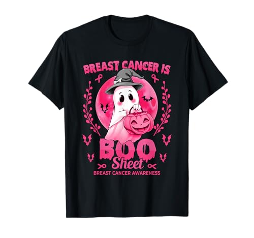 Breast Cancer is Boo Sheet Halloween Breast Cancer Ghost Maglietta