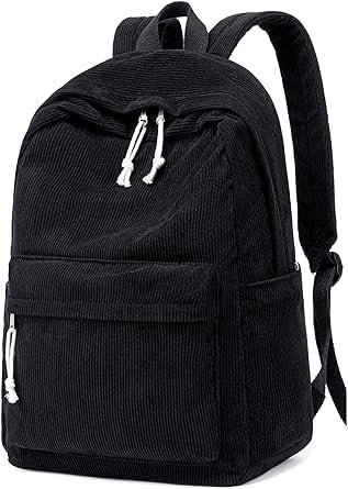 LEATHEX School Backpack for Teens Large Corduroy Bookbag Lightweight 17 inch Laptop Bag for Girls Women Casual High School College Work (Green, 17 inch) (Black) (B0CQH2LXBD) Amazon Price History, Amazon Price Tracker