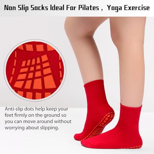NOVAYARD Non Slip Socks Yoga Hospital Grippy Socks for Women Men Pilates Barre 10 Pairs3