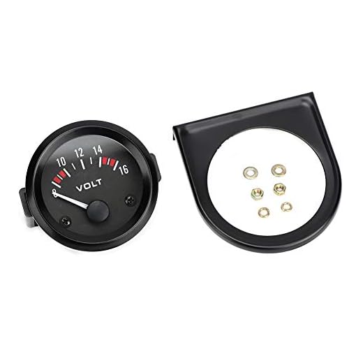 Dingln 52mm Coche Universal 12V Voltímetro / 2 Pulgadas Calibrador del Metro del Voltaje 8-16V BX100007