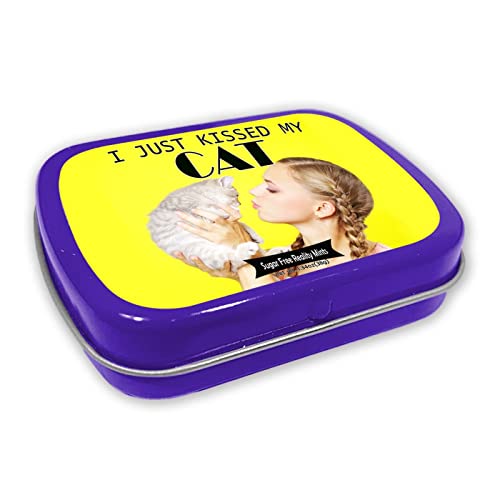 Funny Statement Mints - Breath Fresheners For Adults - Mens Gag Gifts, Stocking Stuffers, Candy Basket Fillers - Sugar-Free - Pocket-Size Metal Tins (Kissed Cat) #TOP2