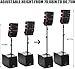 EXOTON LVP-212 12-inch Active Line Array System,3000w Professional Bluetooth PA Speaker，2 Subwoofer and 8 line Array Speakers,USB/SD Card,Remote Control,5-Band EQ(Wood Subwoofer)