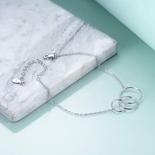 SOULMEET Sterling Silver Sister Eternity Bracelet - Gift for Best Sisters, Christmas, Mother's Day, Birthday Jewelry4