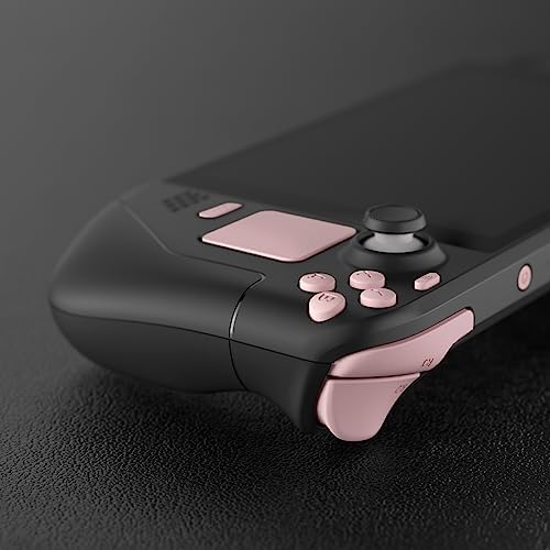 eXtremeRate Cherry Blossoms Pink Replacement Full Set Buttons for Steam Deck, DIY Custom ABXY D-pad Trackpad Bumpers Triggers Buttons for Steam Deck LCD Handheld Console - Console NOT Included - 4