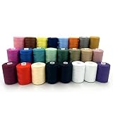Tortoise 24 Spools Each 1000 Yards Sewing Thread 100% Ployester 40S/2 All Purpose Thread for Sewing