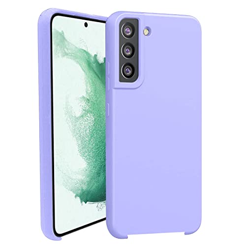 Image of LIRAMARK Liquid Silicone Soft Back Cover Case for Samsung Galaxy S22 Plus (Lavender)