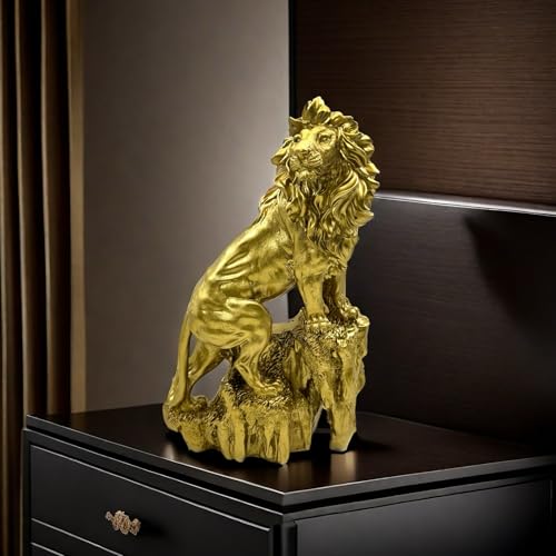 Estatua de León Fuerte de Resina para Decoración miniatura 5