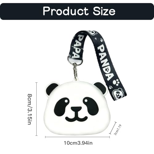 Silicone Mini Coin Purse, Cartoon Animal Coin Purse with Wrist Strap,Little Girl Cartoon Wallet, for Coins, Keys2