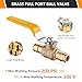 10 PCs HeSun PEX A Expansion Ball Valve, 1/2-Inch Brass Shut Off Valve for Hot and Cold Water, Fit PEX-A Expansion Pipe, ASTM F1960, Yellow(VALVE151)