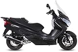 S.043.LBSC mivv tubo de escape completo homologado acero negro compatible con suzuki burgman 125 2007 2008 2009 2010 2011 2012 2013 mototopgun s.043.lbsc