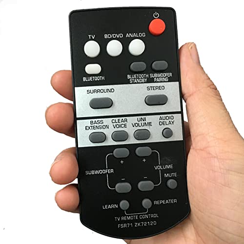 FSR71 ZK72120 Replacement Remote Control Fit for Yamaha YAS203, YAS-203