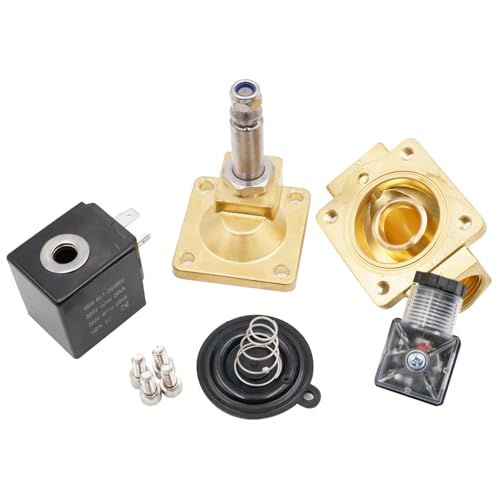 Électrovanne solénoïde normalement fermée laiton G1/2 vanne eau 24V - 7