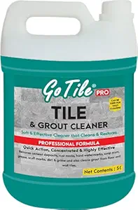 GoTile Pro Tile Cleaner (5L) | Removes Hardwater Marks, Limescale and Soap Deposits, Cement Stains etc | Effectively Cleans Tile & Grout