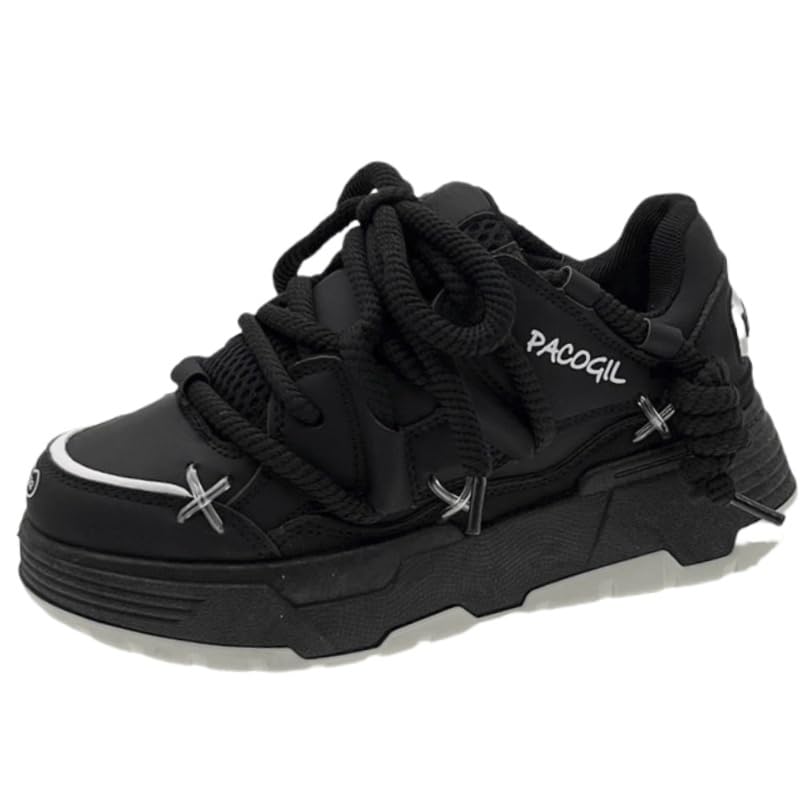 Women's Light Blue & White Chunky Platform Sneakers - Breathable Mesh Lining, Anti-Slip PU Sole, Trendy Low-Top Design, Versatile Casual & Sport Shoes, Sporty Footwear