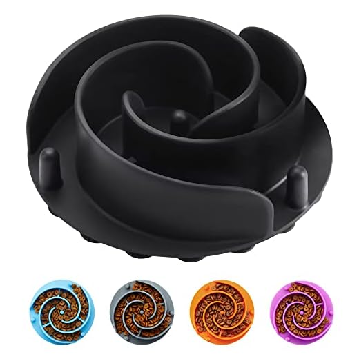 Slow Feeder Dog Bowls Insert, Animire Soft Silicone Slow Eating Dog Food Bowl for Small, Medium and Large Dogs, Compatible with Regular and Elevated Bowls
