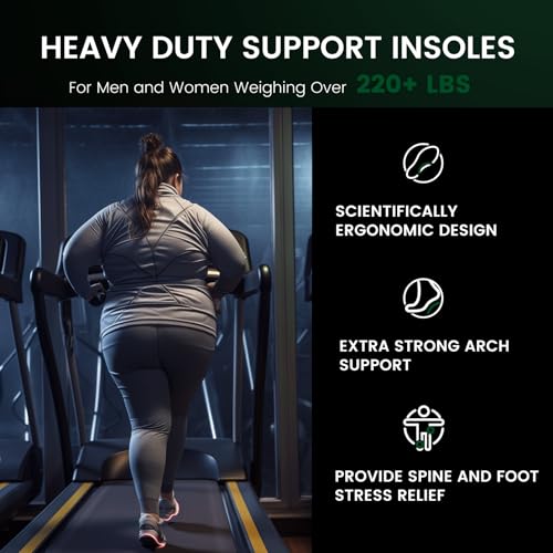 Image of Plantar Fasciitis Strong Arch Support Insoles,Heavy Duty High Arch Support Inserts for Pain Relif (220+lbs),Flat Feet Orthotic Insoles Gel Shoe Inserts[XS:Men 4.5-6.5 /Women 5.5-7.5]