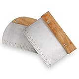 Bangogo Stainless Steel Metal Griddle Scraper Chopper - Great as Dough Cutter for Bread and Pizza...
