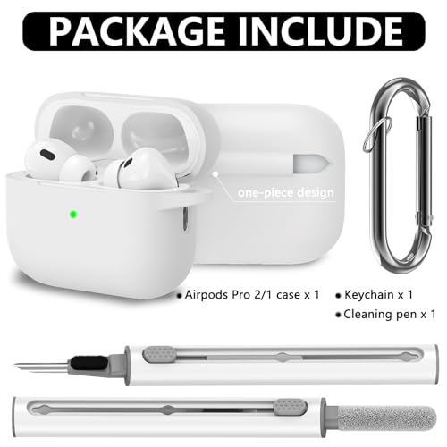 Image of Ljusmicker for AirPods Pro Case Cover with Cleaner Kit,White