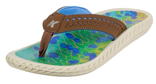 Korkers Fish Flip Sandals Dorado w/Fixed Kling-On Deck Soles