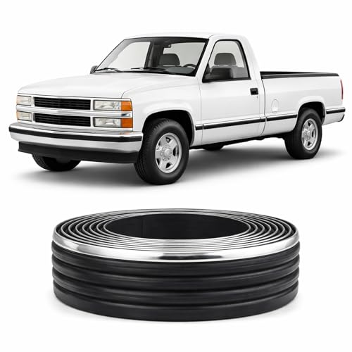 Chrome Body Side Molding Replacement Automotive Trim Kit : 2.5" Tape-On Molding for 1988-1998 Chevy Tahoe Suburban Silverado GMC Yukon Blazer