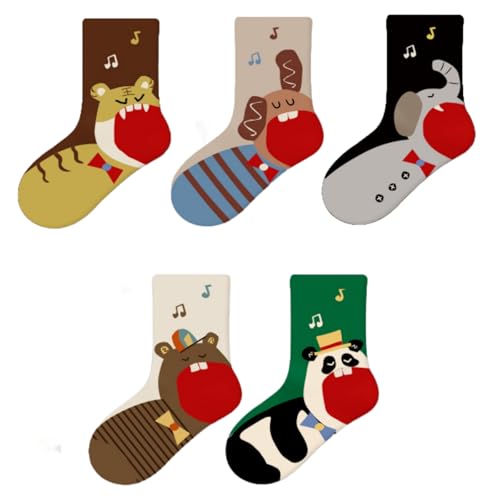 Alihoo Kinder Socken,5 Paare Kindersocken aus Baumwolle, Lustige...