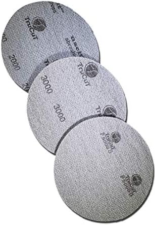 TruCut Sanding Pads | 3 Pack High | 5" Diameter | Sanding Pads Made for Bowling Balls | Bowling Ball Resurfacing Pads | Surface Management | Bowling Ball Restoration | Bowling Supplies & Accessories