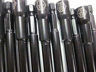 ~ 12~6" L IMPACT LASER ETCHED MAGNETIC ~ 5/16" ~ NUTSETTER NUT DRIVER SETTERS