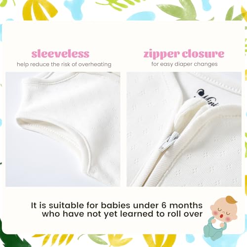 Image of Baby Organic Cotton Sleeveless Wearable Blanket for Summer 0-6 Months