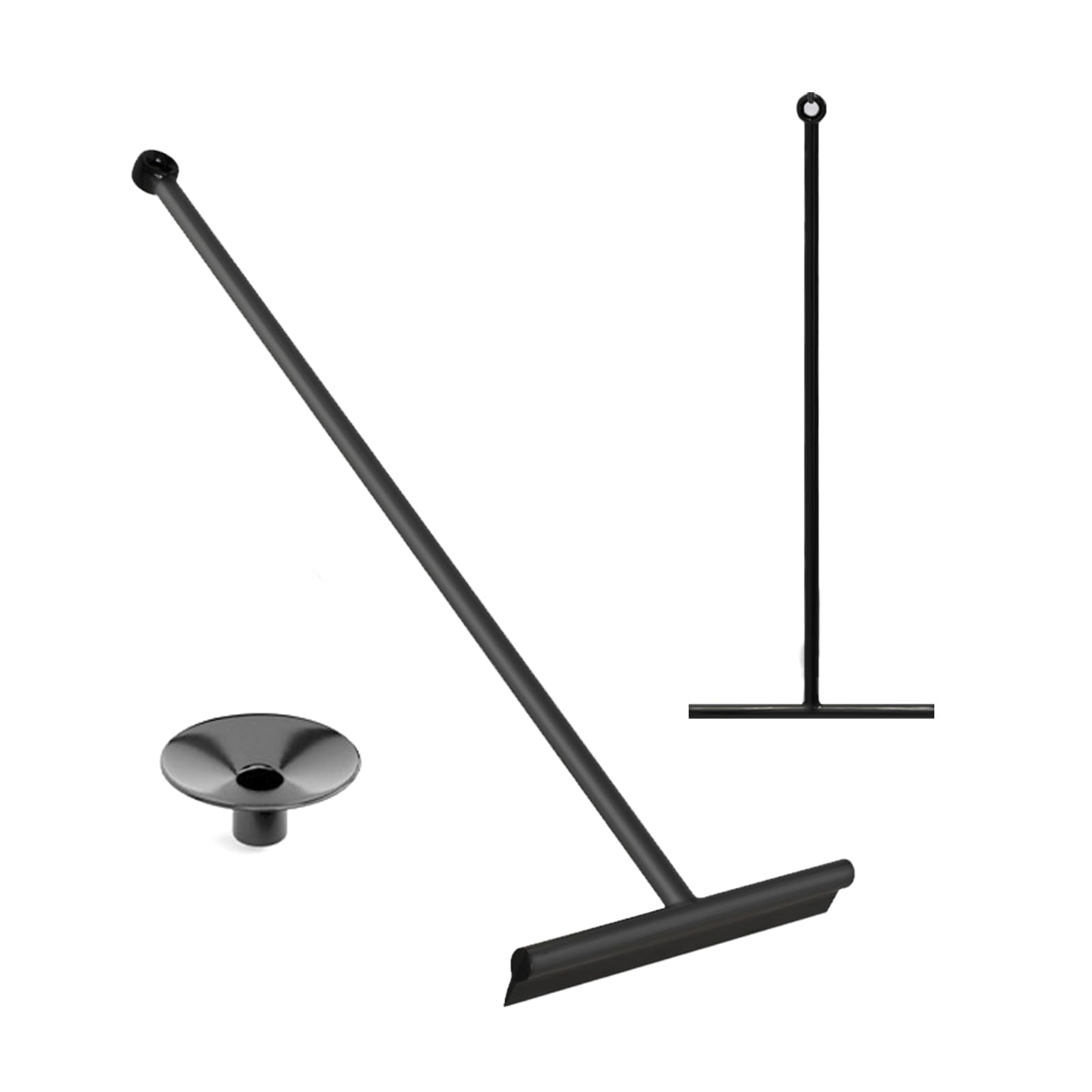 Chingcoo Black Universal Squeegee, 30-89 cm, Adjustable Handle, Suction Cup, Silicone Blade