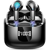 Wireless Earbuds, 6D-Stereo 2026 Bluetooth 5.4 Headphones, 50Hrs Deep Bass Ear Bud, 4 ENC Noise Cancelling Mic Wireless Earphones in Ear, USB-C Fast Charging, IP-X7 Waterproof Headset for Android iOS