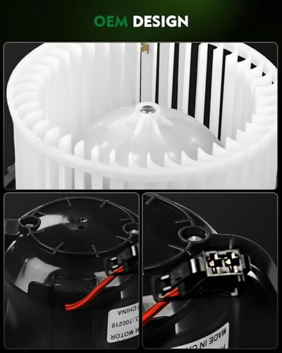 Image of HVAC Heater Blower Motor with Fan Cage for:-BMW 128I 135I 325Xi 328I 328Xi 335I 335Is 335Xi M3 X1 X3 Z4 2006-2017, OE# 700218 64119227670 64116933663 6419144200 75896